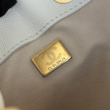 HOLD Chanel 25 Medium White GHW - (MICROCHIP)
