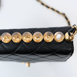 Chanel Seasonal Flap with Clear Pearls