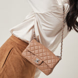 Chanel Mini Rec Dark Beige SHW - (MICROCHIP)