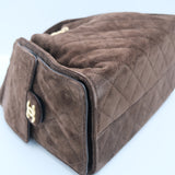 HOLD | Chanel 25 Small Dark Brown Suede GHW - (MICROCHIP)