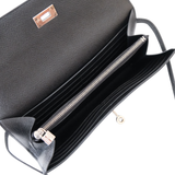 Hermes Kelly Wallet Black PHW - A