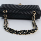 Chanel Chevron Double Flap Medium -s23