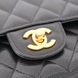 Chanel Double Flap Medium Black GHW - s31