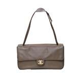 Chanel Maxi Flap Bag Dark Khaki GHW - (MICROCHIP)