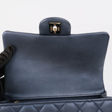 Chanel Mini Rec Top Handle Dark Navy - (MICROCHIP)