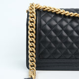 HOLD | Chanel Le Boy Old Medium Black AGHW -s30