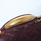 Chanel Mini Rec Top Handle Burgundy GHW - (MICROCHIP)