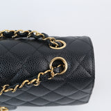 Chanel Double Flap Medium Black - (MICROCHIP)