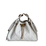 HOLD Chanel 25 Medium White GHW - (MICROCHIP)