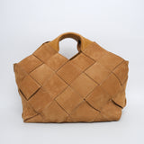 Loewe Suede Woven Basket Bag