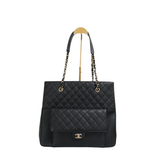 HOLD | Chanel 19C Black Large Shopping Tote w/ Pocket - s27