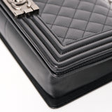 Chanel Le Boy Old Medium Black RHW - s28