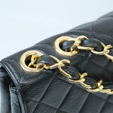 Chanel Vintage Flap Black Caviar GHW - s7