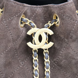 HOLD | Chanel 25 Small Dark Brown Suede GHW - (MICROCHIP)
