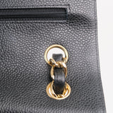 Chanel Double Flap Jumbo Black Ghw -s16