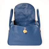 HOLD | Hermes Lindy 26 Clemence Blue Royal GHW - D