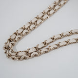 Chanel Double Flap Medium Caviar White GHW - s27