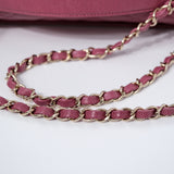 Chanel Business Affinity Medium Flap Raspberry GHW