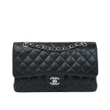 Chanel Double Flap Medium Black SHW - s11