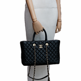 Chanel Coco Handle Tote Bag Black Caviar GHW - s26