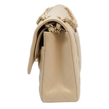 Chanel Double Flap Medium Beige Claire GHW - (MICROCHIP)