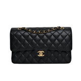 Chanel Double Flap Medium Black GHW - (MICROCHIP)