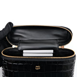 Chanel Slim Vanity Croc Black GHW