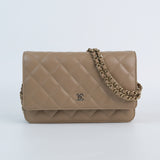 Chanel Wallet On Chain Dark Beige