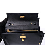 Hermes Kelly To Go Noir Chevre GHW - Y