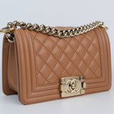 Chanel Le Boy Caramel Small - (MICROCHIP)