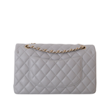 Chanel Double Flap Medium Dove Gray GHW - (MICROCHIP)