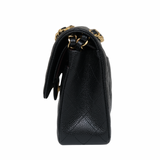 Chanel Double Flap Small Black Ghw -s30