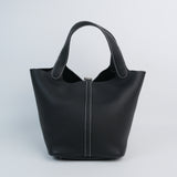 HOLD | Hermes Picotin 22 Black Contrast Stitch - B