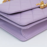 Chanel Top Handle Flap Purple - (MICROCHIP)