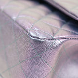 Chanel Double Flap Medium Iridescent Purple - (MICROCHIP)