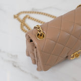 Chanel Small Flap Coco Crush Dark Beige