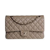 Chanel Double Flap Medium Dark Beige GHW - (MICROCHIP)