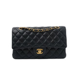 HOLD | Chanel Double Flap Medium Black Lambskin - (Microchip)