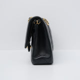 HOLD | Chanel Double Flap Medium Black Lambskin - (Microchip)