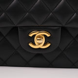 HOLD | Chanel Double Flap Medium Black Lambskin - (Microchip)