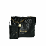 Chanel 22 Medium Black Caviar
